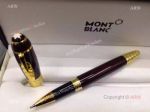 Montblanc Writers Edition Daniel Defoe Rollerball Pens Gold and Red